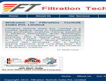 Tablet Screenshot of filtrationtechnik.in